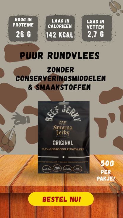 Beef Jerky Original – 100% Beef – High in Protein – Protein Snack – 50g